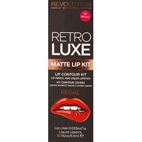 MakeUp Revolution, Kit à lèvres mat, Retro Luxe, 2 pièces [étiquette en français non garanti]