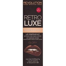 Makeup Revolution, Retro Luxe, Kit Lèvres, Matte Glory, 1g + 5.5ml