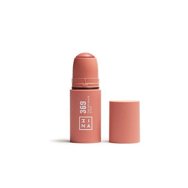 3INA MAKEUP - The No-Rules Stick 318 - Corail - Blush Crème Corail aux Acide Hyaluronique - Blush Stick pour Yeux Lèvres et J