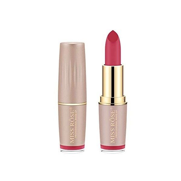 WOZOW Matte Gold Tube Mouth Red Brick Aunt Lipstick Beauty Bright Flower Crystal Jelly Magic Temperature Change Color Lip H 