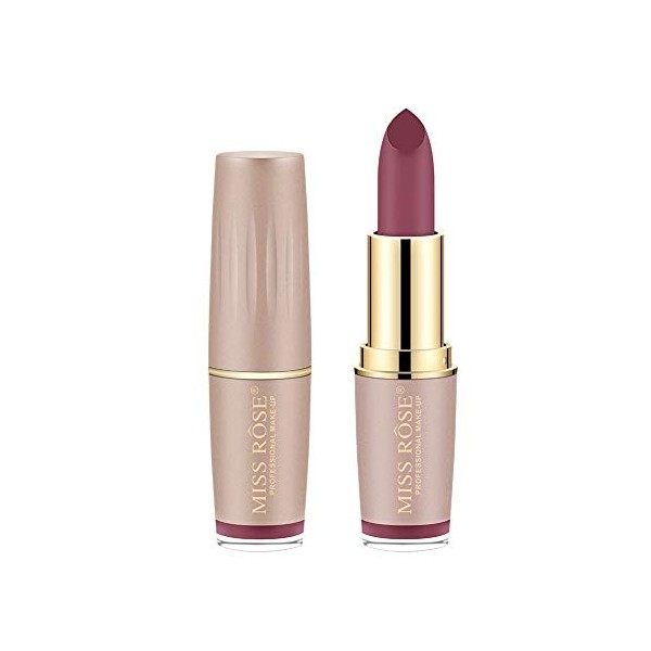 WOZOW Matte Gold Tube Mouth Red Brick Aunt Lipstick Beauty Bright Flower Crystal Jelly Magic Temperature Change Color Lip H 