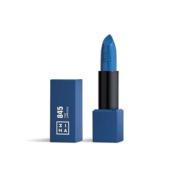 3INA MAKEUP - The Lipstick 845 - Bleu Ciel - Rouge à Lèvres Bleu Ciel avec Vitamin E et Beurre de Karité - Rouge à Lèvres Cou