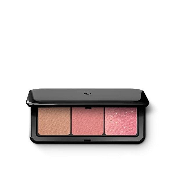 KIKO Milano Multi Finish Trio Blush & Bronzer Palette 03 | Face Palette With 1 Bronzer And 2 Blushes In Matte And Metallic Fi