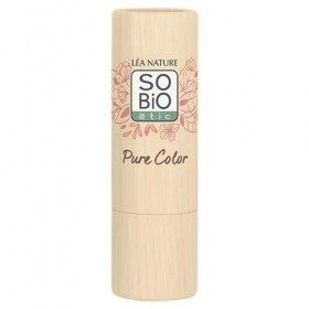 LÉA NATURE SO BiO étic| Rouge à lèvres Satiné certifié Bio – Pure Color | Corail lumière | Effet brillant & satiné | Couvranc