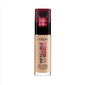 LOréal Paris - Fond de Teint Fluide Infaillible 24h Fresh Wear - Tous Types de Peaux - Teinte : Beige Rosé 145 - 30 ml