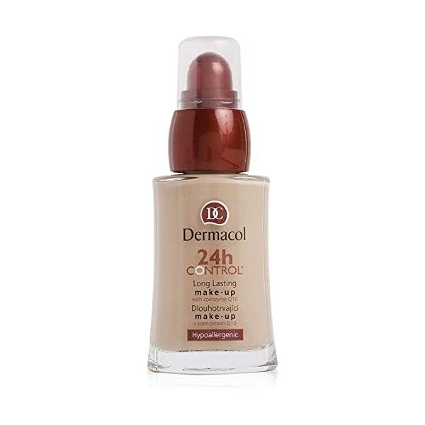 Dermacol - Fond de Teint Couvrant Professionnel 24H Control, Avec Coenzyme Q10 Pour Peaux Sèches et Grasses, Longue Durée et 