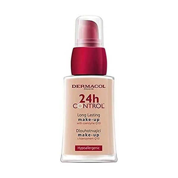 Dermacol - Fond de Teint Couvrant Professionnel 24H Control, Avec Coenzyme Q10 Pour Peaux Sèches et Grasses, Longue Durée et 