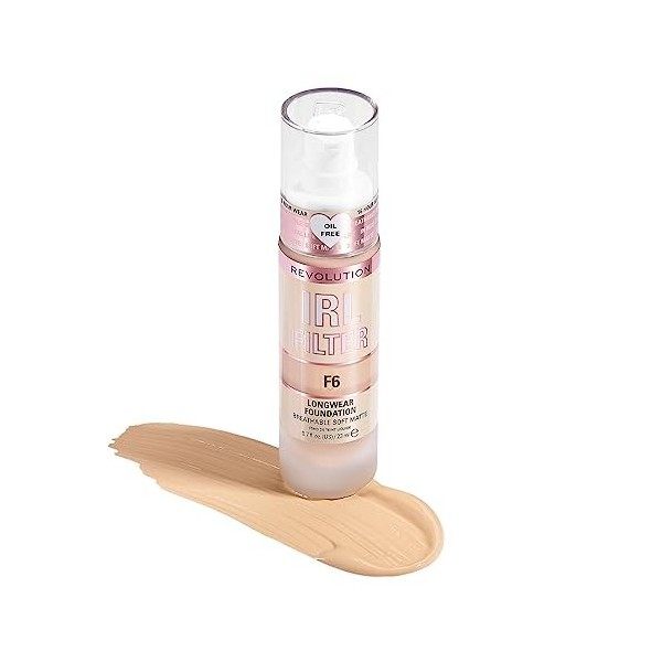 Makeup Revolution, IRL Filter, Longwear, Fond de Teint, F6, 23ml