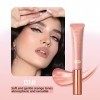 3pcs Liquid Blush Makeup Wand, Crème Liquid Blush avec Cushion Applicator pour la teinte des joues, Weightless Blendable Liqu