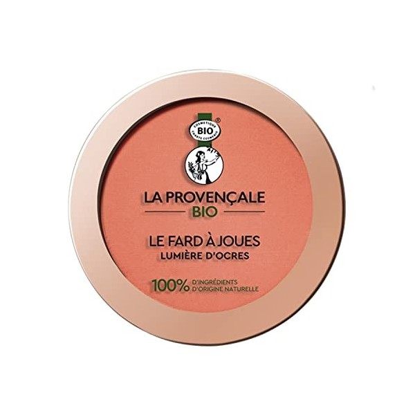 La Provençale Bio - Le Fard à Joues Lumière dOcres Certifié Bio - Blush Effet Bonne Mine - Pour Tous Types de Peaux - Teinte