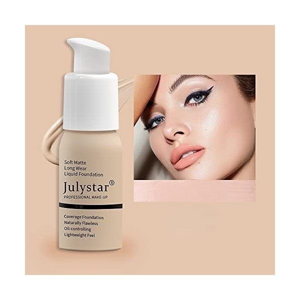 Julystar maquillage, hydratant, réparer le fond de teint, imperméable, longue durée, correcteur, fond de teint liquide, maqui