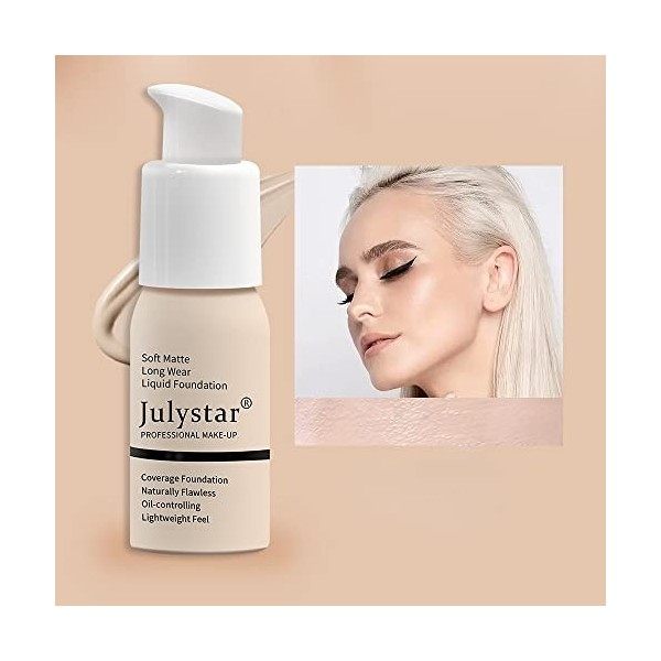 Julystar maquillage, hydratant, réparer le fond de teint, imperméable, longue durée, correcteur, fond de teint liquide, maqui