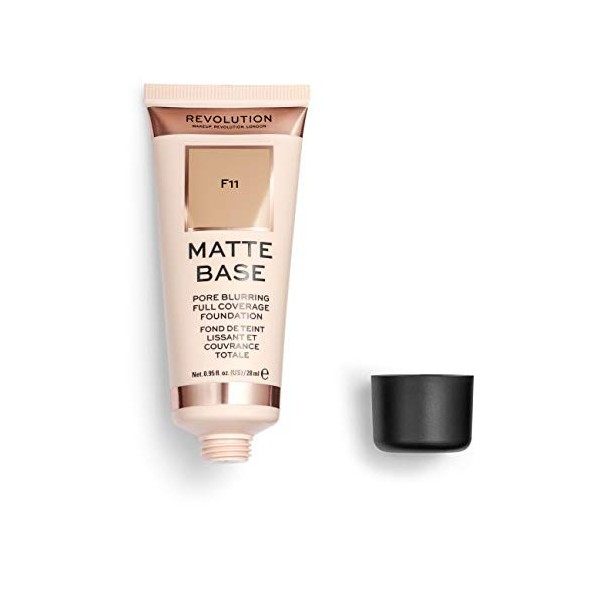 Makeup Revolution, Matte Base, Fond de Teint, F6.5, 28ml