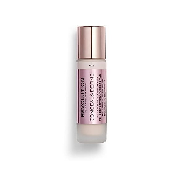 Makeup Revolution, Conceal & define, Fond de Teint, F0.5, 23ml