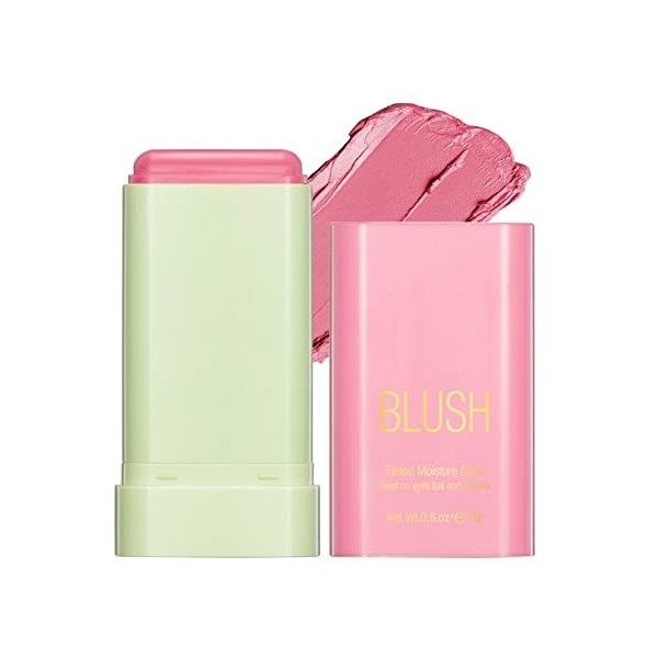 Ofanyia Cream Blush Stick, Unique Roating Design Multi-Use Blush Stick for Lip and Cheek Tint, Lightweight Easy to Blend Natu