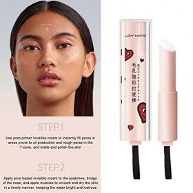 Invisible Pore Stick Effaceur de pores Fond de teint Isolation Lignes durables Maquillage Huile hydratante fine lisse