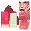 Ofanyia Cream Blush Stick, Unique Roating Design Multi-Use Blush Stick for Lip and Cheek Tint, Lightweight Easy to Blend Natu