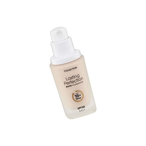 Collection Cosmetics Lasting Perfection Fond de teint mat, couverture complète, 27 ml, porcelaine