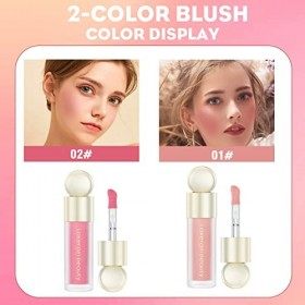 Blush Liquide 2 Colours à Base DEau Matte Liquid Blush Makeup LéGer Soft Cream Liquides Face Maquillage LéGer Fard à Joues C