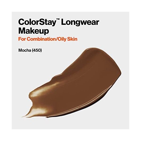 Revlon Colorstay Makeup Fond de Teint pour Peau Grasse/Mixte 450 Mocha 30 ml