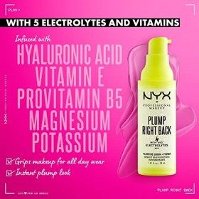 NYX Professional Makeup Primer & Sérum Plump Right Back, Aux Électrolytes, Formule Vegan, 30 ml & Spray Fixateur Plump Right 