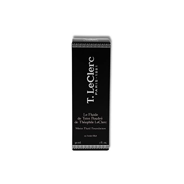 T. LeClerc - Fluide de Teint Poudré - Teinte 01 Ivoire Mat - Vegan - Testé Sous Contrôle Dermatologique