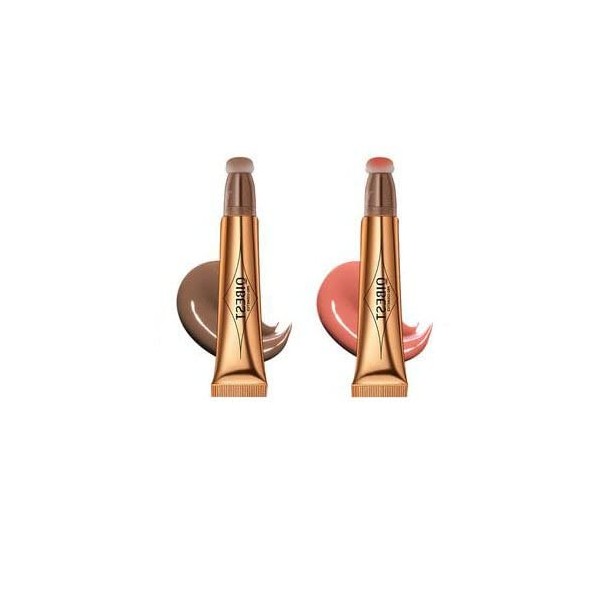 2PCS Bronzer Stick Contouring Stick, Contouring Maquillage Stick Contouring Visage, Hiligter Maquillage Femme, Crème Bronzer 