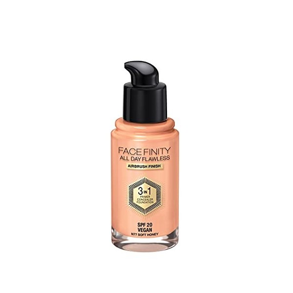 Max Factor Facefinity 3 in 1 Foundation All Day Primer/Concealer/Foundation 30mlSoft Honey 77 