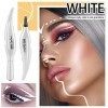 Beteligir MATTE WHITE Liquid Eyeliner Pen, Stylo Fluorescent professionnel Eyeliner liquide blanc, Eyeliner imperméable pour 