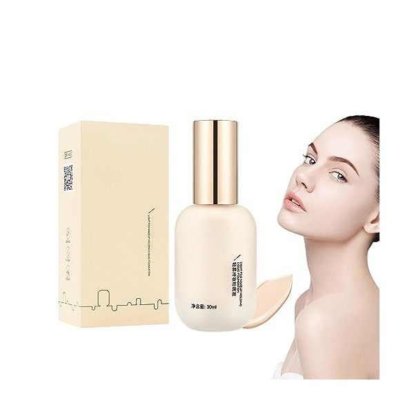 Fond De Teint Hydratant Imperméable Et Léger Longue Durée,Light Fog Makeup Holding Liquid Foundation,Crème De Fond De Teint A