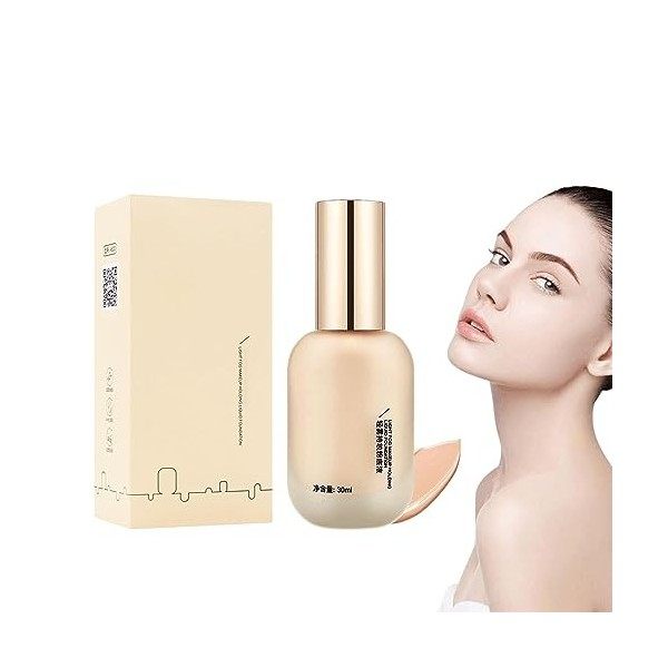 Fond De Teint Hydratant Imperméable Et Léger Longue Durée,Light Fog Makeup Holding Liquid Foundation,Crème De Fond De Teint A