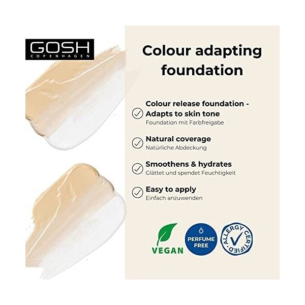 Gosh Copenhagen Chameleon Foundation Natural Coverage 001-Light 30 Ml