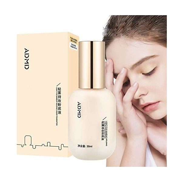 Fond De Teint Hydratant Imperméable Et Léger Longue Durée - ADMD Light Fog Makeup Holding Liquid Foundation, Admd Foundation 