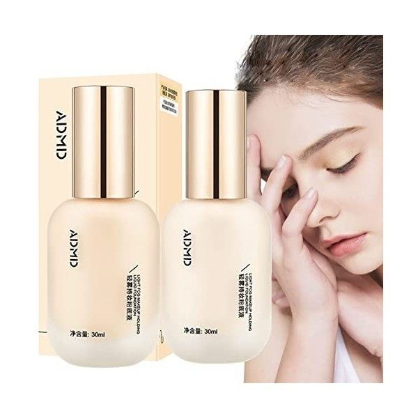 Fond De Teint Hydratant Imperméable Et Léger Longue Durée - ADMD Light Fog Makeup Holding Liquid Foundation, Admd Foundation 