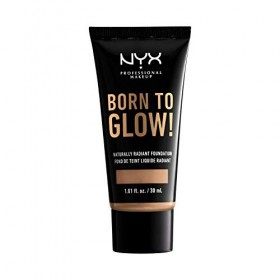 NYX Professional Makeup Fond de Teint Éclat Born to Glow, Fini Éclatant, Couvrance Moyenne Modulable, Formule Vegan, Teinte :