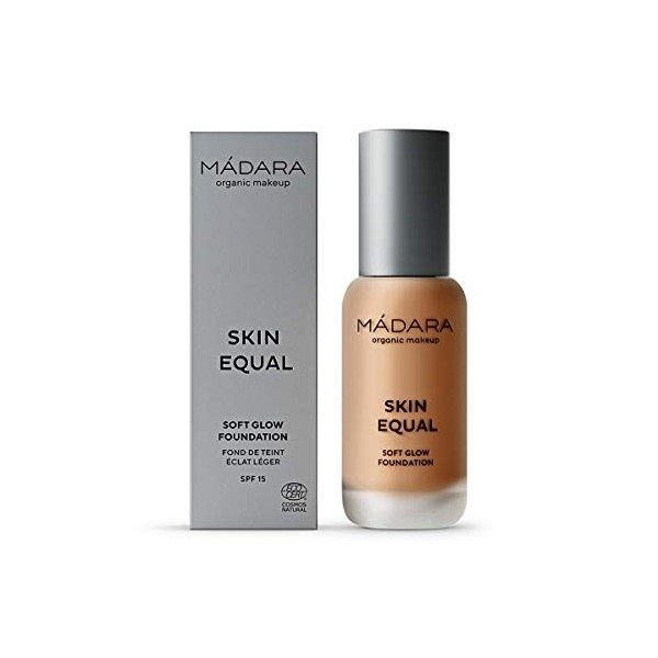 MÁDARA Organic Skincare | SKIN EQUAL Fond de teint éclat doux LSF15, 60 OLIVE - 30ml, Fond de teint minéral léger, Longwear,