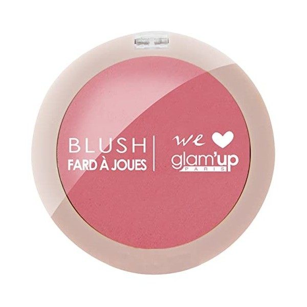 GlamUp Paris - Blush Fard à Joues - Effet Bonne Mine et Naturel - Fini Satiné - Longue Tenue - N°2 - Bois de Rose