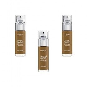 LOréal Paris Accord Parfait Fond de Teint Fluide 9.5D Acajou, Lot de 3 3 x 30 ml 