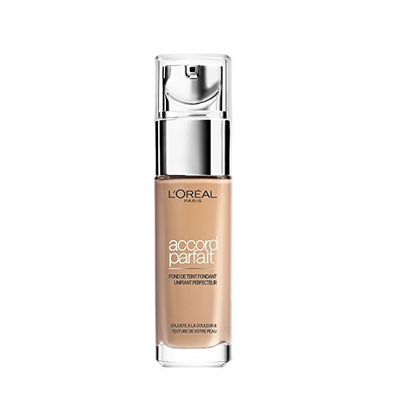 LOréal Paris Make Up Designer Accord Parfait Fond de Teint Fluide Unifiant Beige Doré 3.D 30 ml