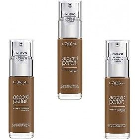 LOréal Paris Fond de Teint Fluide Accord Parfait 9.R / 9.C Foncé Froid, lot de 3 3 x 30 ml 