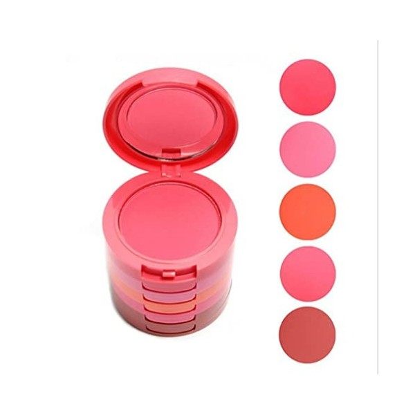 FantasyDay® 5 Couleurs Palette de Maquillage Blush Fard à Joues Poudre Cosmétique Set - Convient Parfaitement pour une Utilis