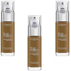 LOréal Paris Fond de Teint Fluide Accord Parfait 9.5D Acajou Mahogany , Lot de 3 3 x 30 ml 