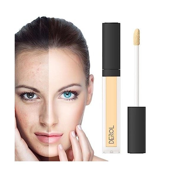 Maquillage correcteur pour peau grasse - Fond de teint liquide mat doux - Fond de teint anti-cernes léger, parfait pour les v