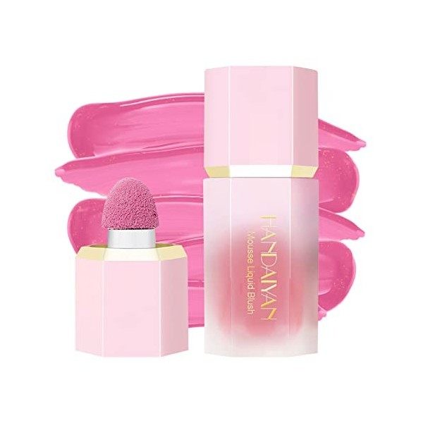 HANDAIYAN Blush liquide,Blush crème léger et aérien,Longue durée et résistant aux bavures,Blush très pigmenté,Maquillage blus