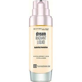Maybelline New York Dream Radiant Liquid Fond de Teint Soin Hydratant 12H 03 Ivoire Claire 1 Unité