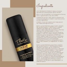 Thatso Face Up Light Nude - Fond de teint Spary No-Makeup Naturel - Aspect plus lumineux et réduit les imperfections de la p