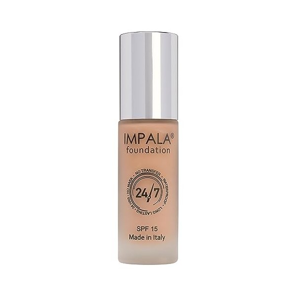 Impala - Fond de Teint 24/7 Waterproof Couleur Clair Ivory Nº 03 | Maquillage Longue Durée | Avec Protection Solaire SPF15 | 