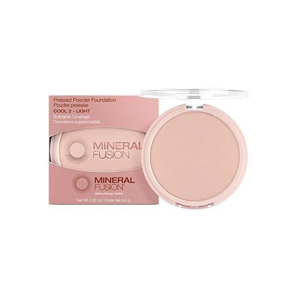 Mineral Fusion Natural Brands Pressed Foundation, Cool 2, 0.32 Ounce by Mineral Fusion Natural Brands