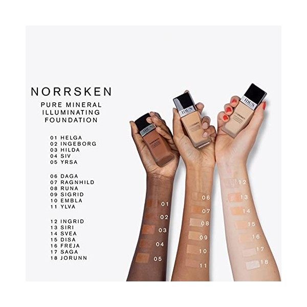 IDUN Minerals Norrsken Fond de Teint Liquide Illuminateur Pur Minérale Hilda 30 ml