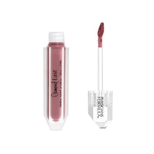 Physicians Formula Mineral Wear Diamond Last, Rouge à Lèvres Liquide Ultra-Crémeux et Richement Pigmenté, Formule Nourrissant